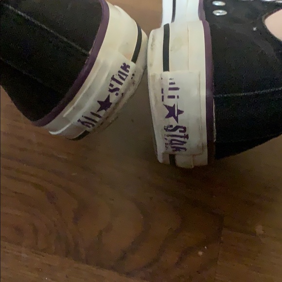 Converse Black and Purple Double Tongue size 8 wmn - Picture 4 of 6